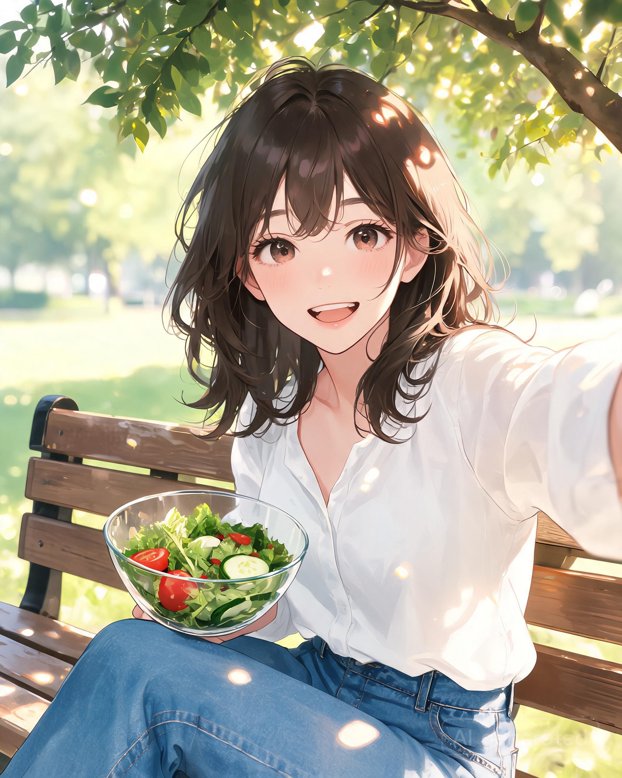 her in the park at lunchtime
